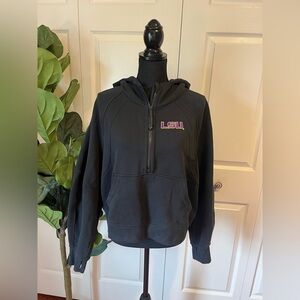 Lululemon Black LSU Half-Zip Scuba hoodie